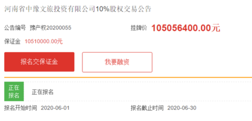 河南中豫文旅投资集团10%股权公开转让，拓展文旅融合新机遇